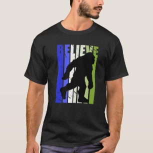 Camiseta Yeti Vintage Retro Bigfoot Designs Blue