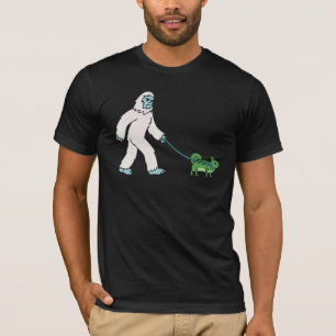 Camiseta Yeti Walking Chameleon Cryptozoology Reptiles Masc