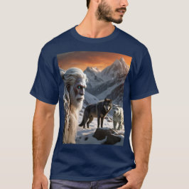 Camiseta Yeti y el leopardo de las nieves