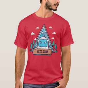 Camiseta Yeti Zone Mountains sobre la nieve del bosque frío