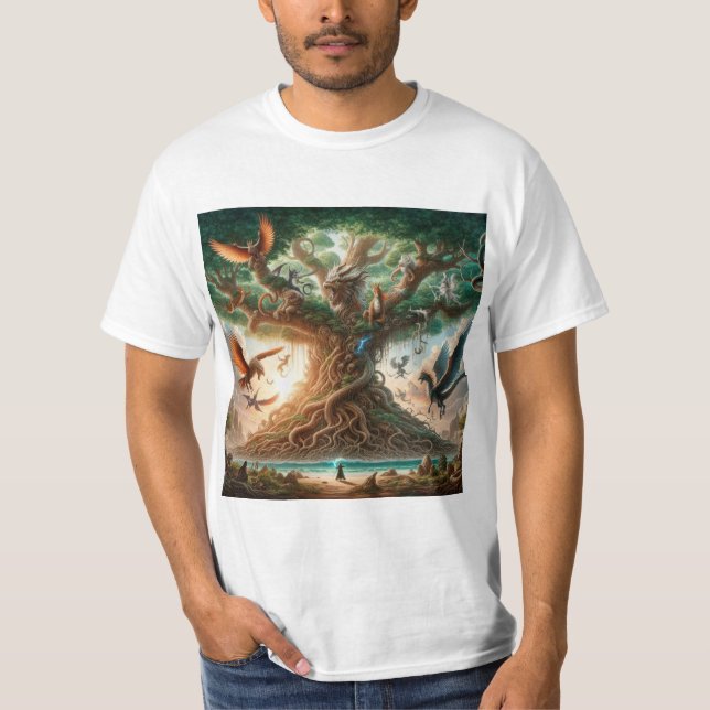 Camiseta Ygdrassil: El Árbol de la Vida Nórdico (Anverso)