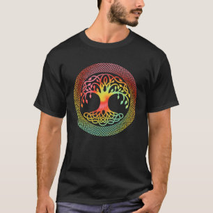 Camiseta Yggdrasil Celtic Tree of Life Tie Dyed Nordic Viki