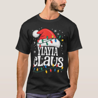Camiseta Yiayia Claus Funny Xmas Christmas Grandma Holiday 