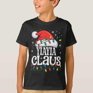 Camiseta Yiayia Claus Funny Xmas Christmas Grandma Holiday 