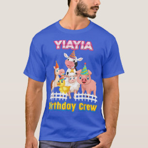 Camiseta Yiayia De Las Mamáes De Animales Agrícolas De La T