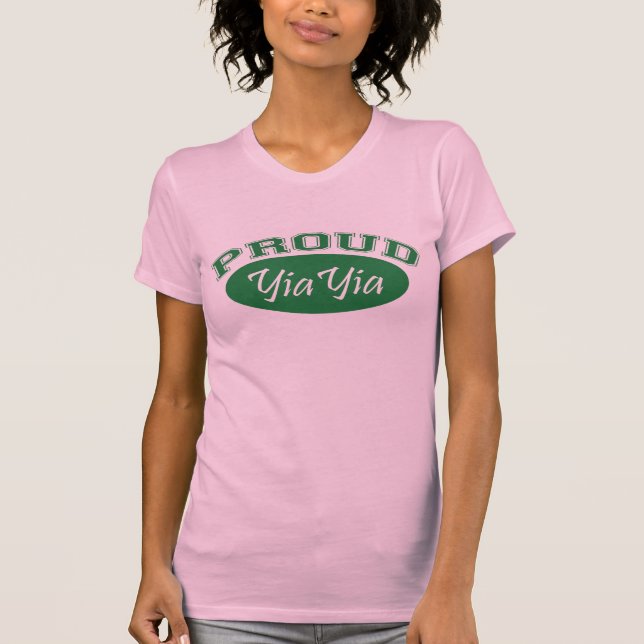 Camiseta YiaYia orgulloso (verde) (Anverso)