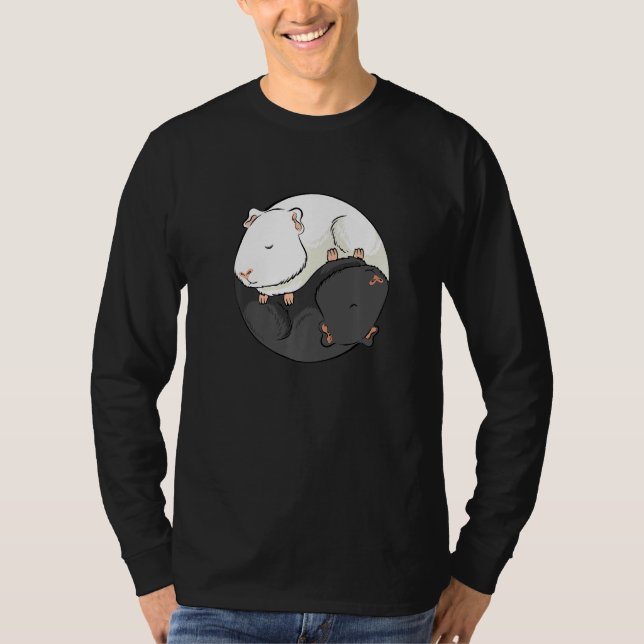Camiseta Yin and Yang Guinea Pig Opposites for Guinea Pig (Anverso)