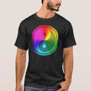 Camiseta Yin espiritual Yang - diseño del arco iris