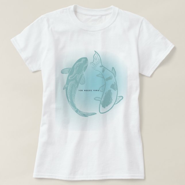 Camiseta Yin Needs Yang – Koi Balance (Diseño del anverso)