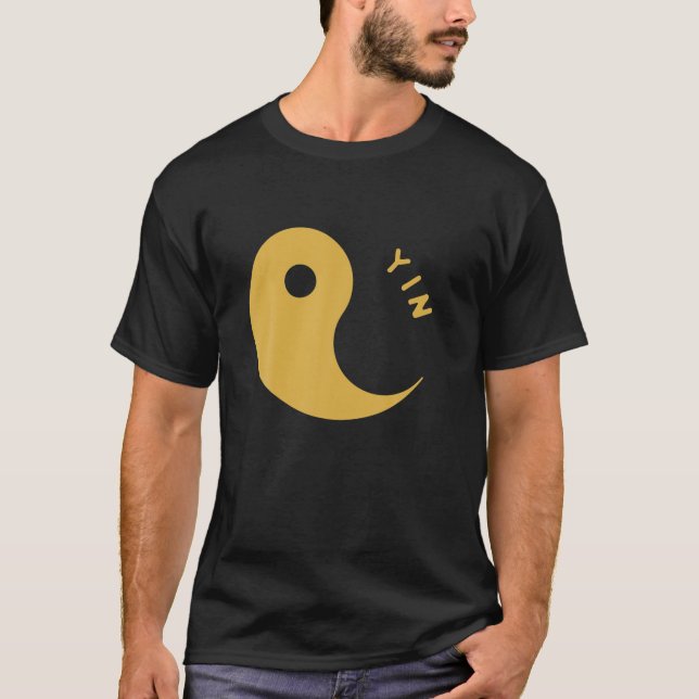 Camiseta Yin Y Yang - 1 De 2 - Coincidencia De Pareja Yin - (Anverso)