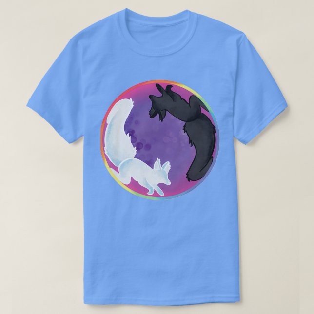 Camiseta Yin y Yang Foxes (Diseño del anverso)