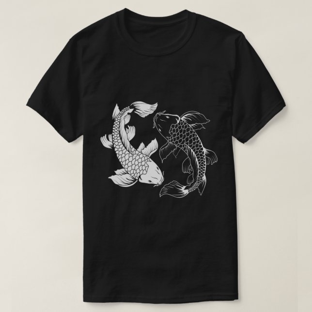 Camiseta Yin Y Yang Japonés Koi Fish T-Shirt (Diseño del anverso)