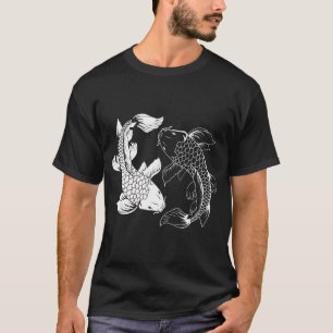 Camiseta Yin Y Yang Japonés Koi Fish T-Shirt