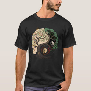 Camiseta Yin Y Yang Tree Balancean La Vida Natural Del Budi