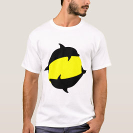 Camiseta yin yand lindo delfines al sol