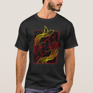 Camiseta Yin Yang Asian Koi Fish Tradicionales Japoneses
