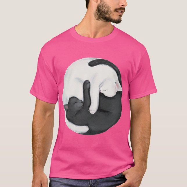 Camiseta Yin Yang Balancing Cats gift gift (Anverso)