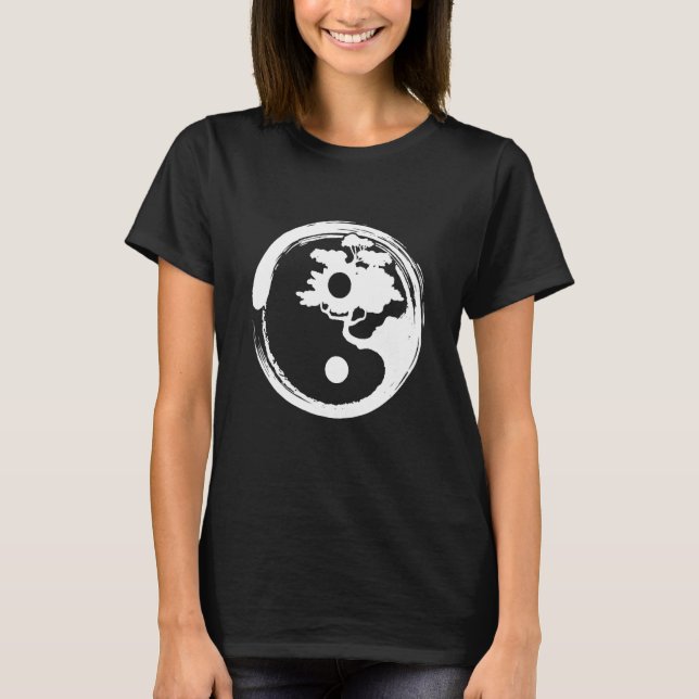 Camiseta Yin Yang Bonsai Planta el árbol chino Penjing Penz (Anverso)