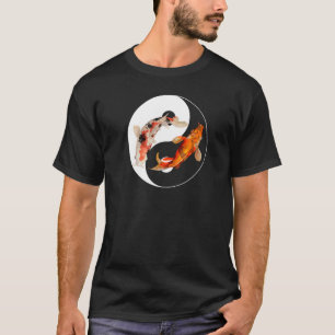 Camiseta Yin Yang Carpa Equilibrio Taijitu Japonés Nishikig