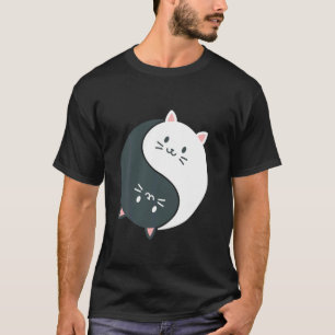 Camiseta Yin Yang Cat Animal Feline Yin Black Cat Yang What
