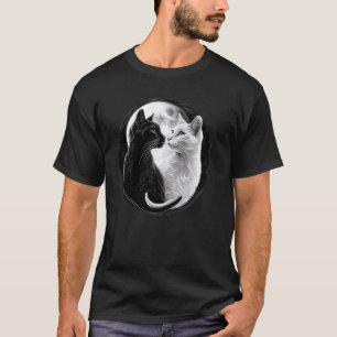 Camiseta Yin Yang Cat Feng Shui Ying Kitten Moonlit Ca