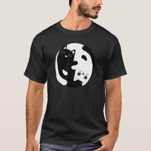 Camiseta Yin Yang Cat Feng Shui Ying Yang Taoism Zen Buddhi