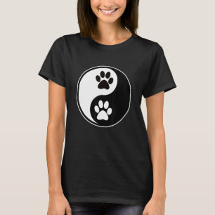 Camiseta Yin Yang Cat Paw para mujeres y hombres - Yin Yang