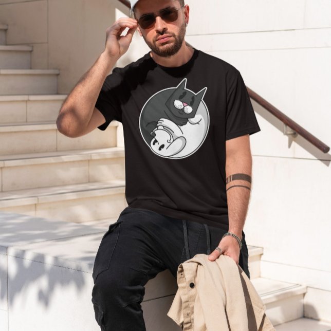 Camiseta Yin Yang Cat Y Dog Cute (Subido por el creador)