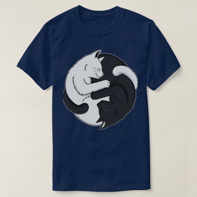 Camiseta Yin Yang Cats (Diseño del anverso)