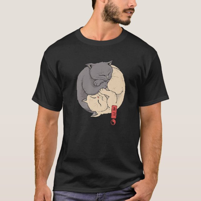 Camiseta Yin Yang Cats (Anverso)