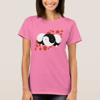 Camiseta Yin-Yang chica flores