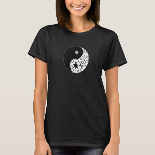 Camiseta Yin Yang Círculos de la dualidad china cosmopolita (Anverso)