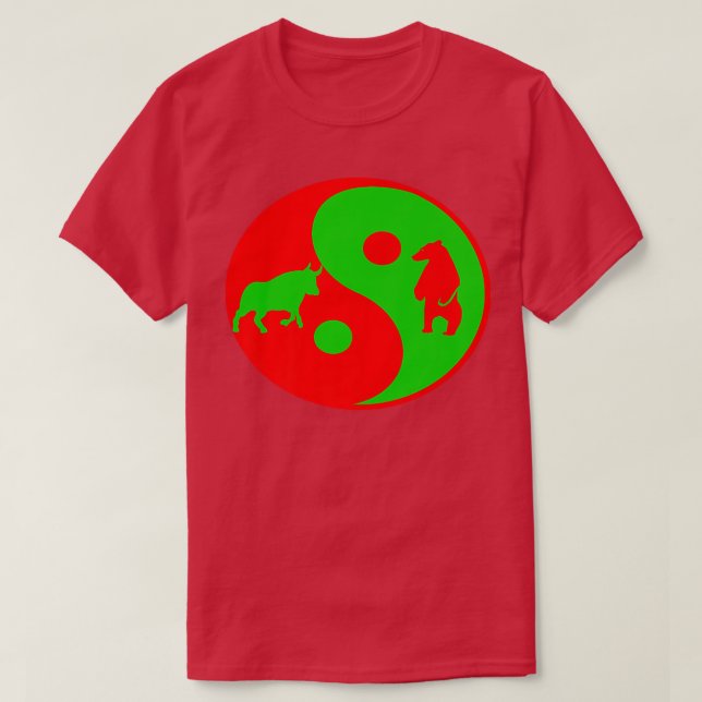 Camiseta Yin Yang con cotización en el mercado de valores d (Diseño del anverso)