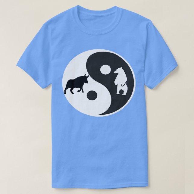 Camiseta Yin Yang con cotización en el mercado de valores d (Diseño del anverso)