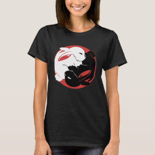 Camiseta Yin Yang conmemora Año Nuevo Chino del Conejo Luna