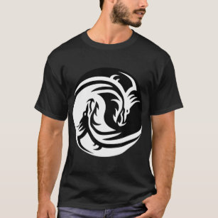Camiseta Yin Yang Dragons El balance de vida de los hombres