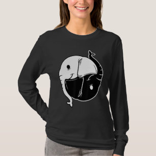 Camiseta Yin Yang Elephant Animal Símbolo chino de dualismo
