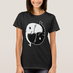 Camiseta Yin Yang Elephant Animal Símbolo chino de dualismo