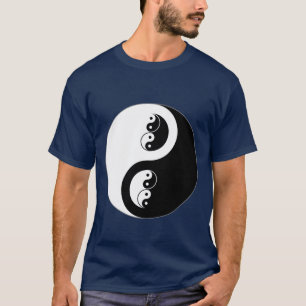 Camiseta Yin Yang en azul marino