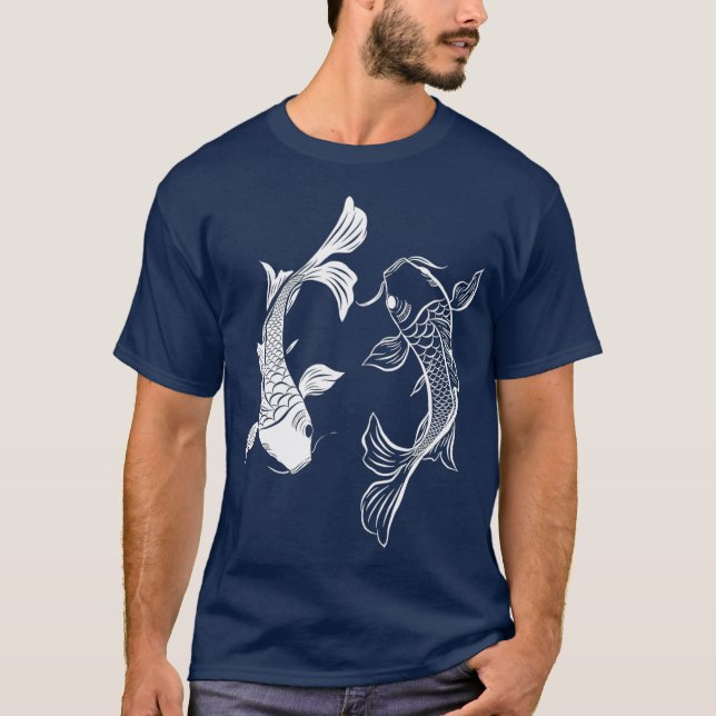 Camiseta Yin Yang Fish Koi Fish (Anverso)