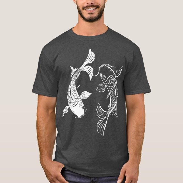 Camiseta Yin Yang Fish Koi Fish Premium (Anverso)