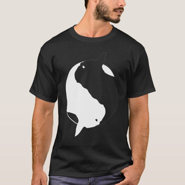 Camiseta Yin Yang Frenchie French Bulldog Symbol Zen (Anverso)