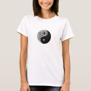 Camiseta yin yang geometría asustada Flor de vida