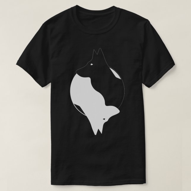 Camiseta Yin Yang German Shepherd Funny Dog Symbol Zen Medi (Diseño del anverso)
