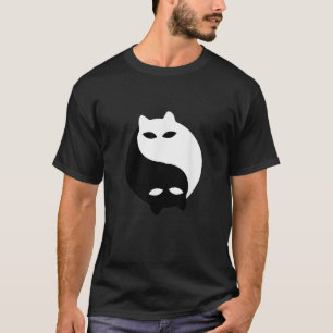 Camiseta Yin Yang Gracioso Gato Yoga Zen Gato Dueño Del Gat