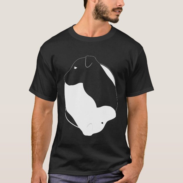 Camiseta Yin Yang Jack Russell Funny Símbolo de JRT Zen Med (Anverso)