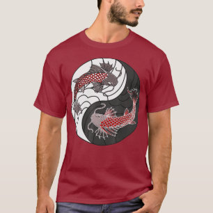 Camiseta Yin Yang Japonés Koi Fish