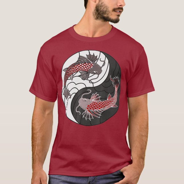 Camiseta Yin Yang Japonés Koi Fish (Anverso)