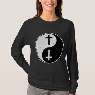 Camiseta Yin Yang Jesus Cruz cristiana Budista Zhen