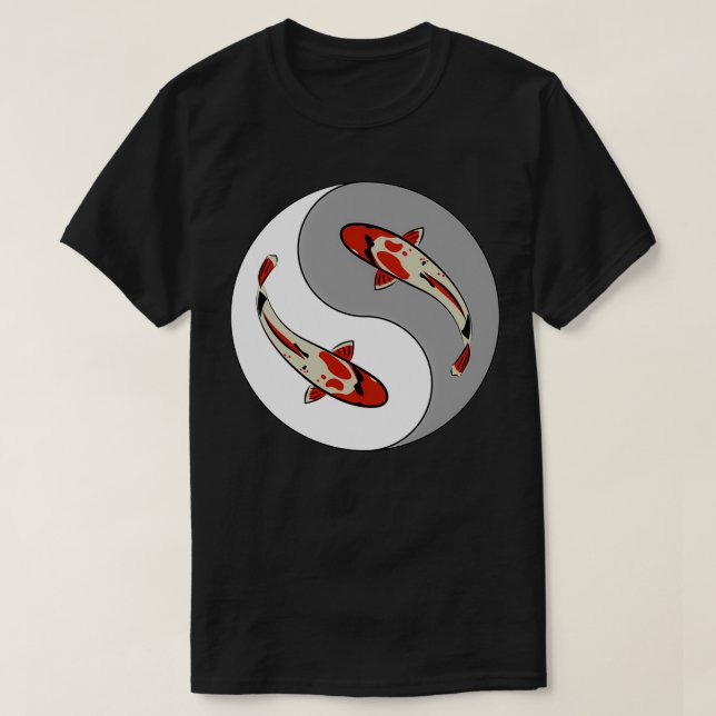 Camiseta Yin Yang Koi (Diseño del anverso)
